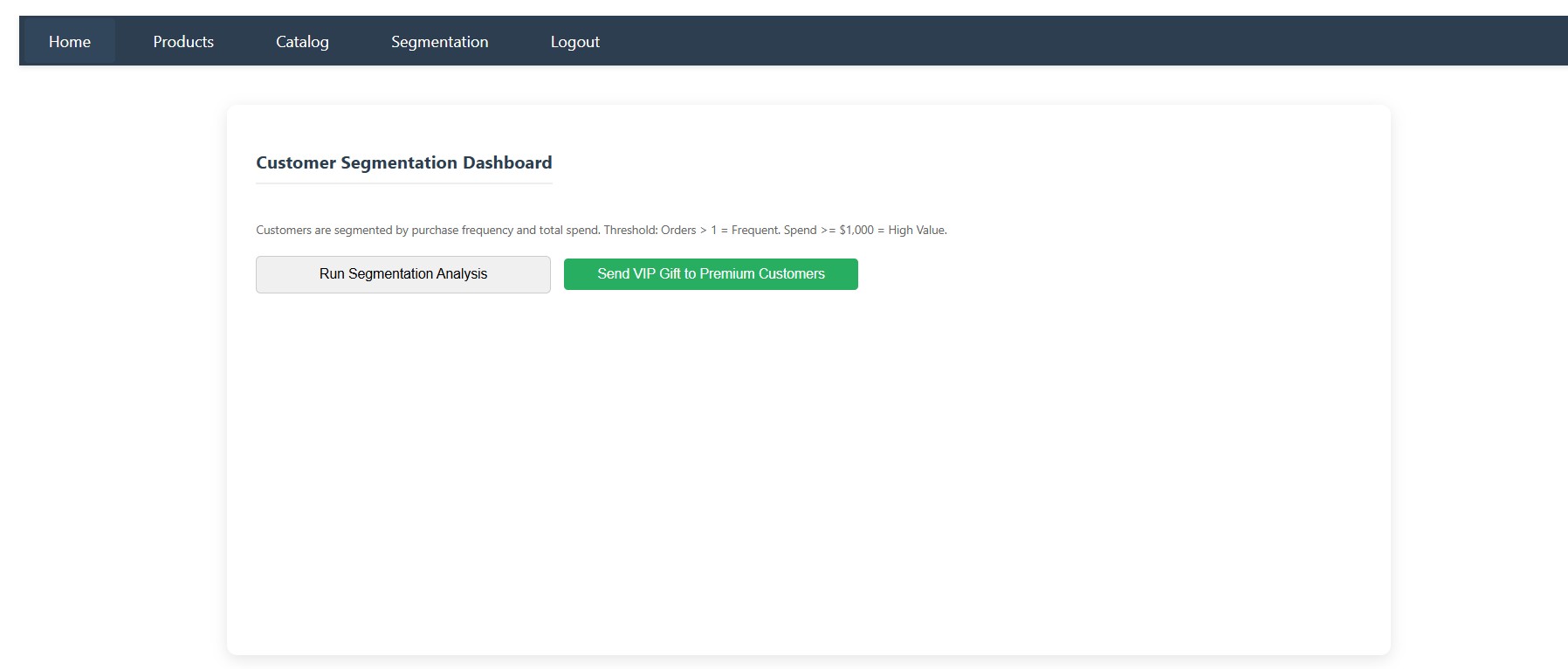 Segmentation Dashboard
